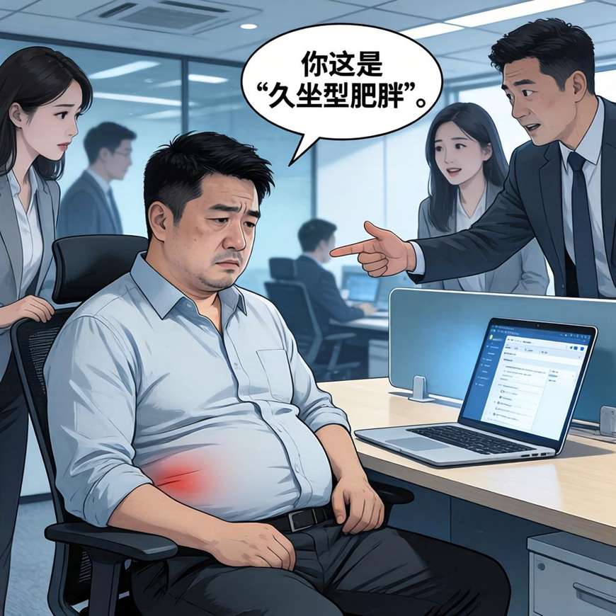 中年发福不是代谢慢｜久坐办公才是过劳肥元凶