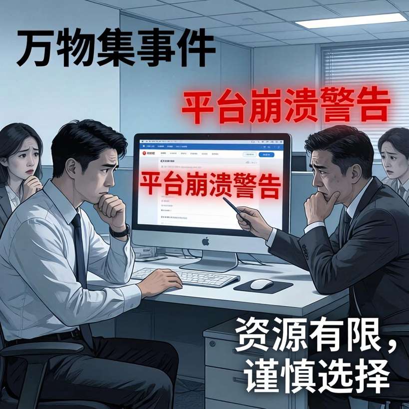 万物集事件的爆发，让很多企业在选择线上平台时变得更加谨慎。尤其是中小型企业，在资源有限的情况下，更难承受因平台崩溃带来的连锁反应。