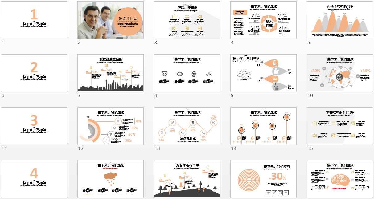 PPT模板|极品商务PPT数据模板:Holy shit!(图1) PPT图表模板,商务PPT模板,数据PPT模板