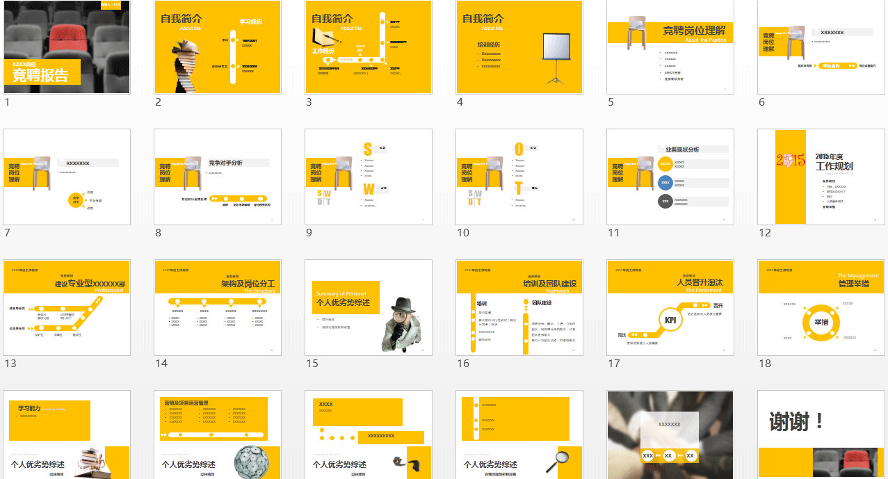 PPT模板|非你莫属:2015竞聘报告PPT模板(商务)(图2) 商务PPT模板,竞聘PPT,竞聘报告