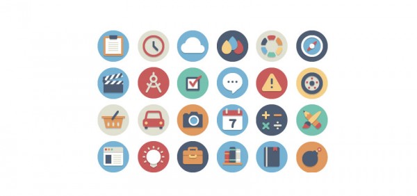 PPT素材,扁平化图标,交通运输图标