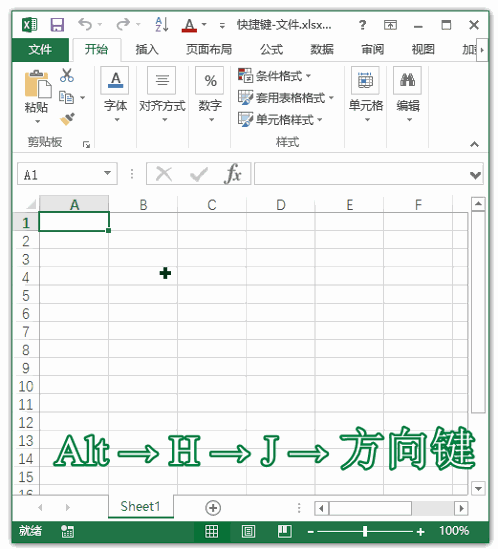 Excel 快捷键：访问并使用功能区(图1)