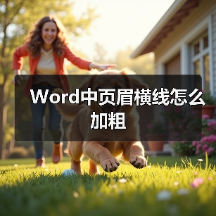 Word中页眉横线怎么加粗（图1）