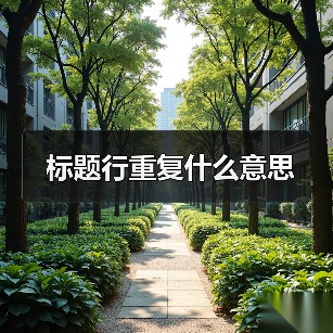 标题行重复什么意思(图4) 标题行重复什么意思(图4)