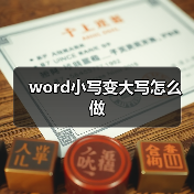 word小写变大写怎么做(图3) word小写变大写怎么做(图3)