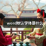 word默认字体是什么(图3) word默认字体是什么(图3)