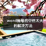 word编号后空格太大的解决方法(图2) word编号后空格太大的解决方法(图2)