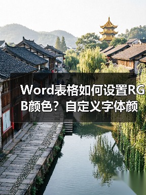 Word表格如何设置RGB颜色?自定义字体颜色教程(图2) Word表格如何设置RGB颜色?自定义字体颜色教程(图2)