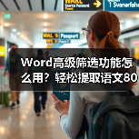 Word高级筛选功能怎么用?轻松提取语文80分以上数据(图1) Word高级筛选功能怎么用?轻松提取语文80分以上数据(图1)