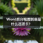 Word后台视图到底是什么选项卡？（图2）