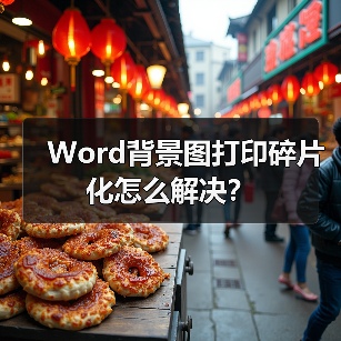 Word背景图打印碎片化怎么解决?(图2) Word背景图打印碎片化怎么解决?(图2)