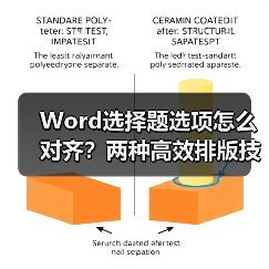 Word选择题选项怎么对齐?两种高效排版技巧(图2) Word选择题选项怎么对齐?两种高效排版技巧(图2)