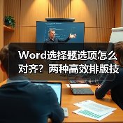 Word选择题选项怎么对齐?两种高效排版技巧(图4) Word选择题选项怎么对齐?两种高效排版技巧(图4)