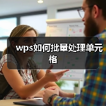 wps如何批量处理单元格（图4）
