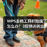 WPS表格工具栏隐藏了怎么办？3招快速调出方法分享（图4）