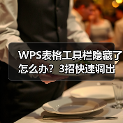 WPS表格工具栏隐藏了怎么办？3招快速调出方法分享（图3）
