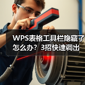WPS表格工具栏隐藏了怎么办？3招快速调出方法分享（图2）