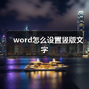 word怎么设置竖版文字(图4) word怎么设置竖版文字(图4)