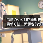 电脑Word制作表格超简单方法，新手也能快速上手（图1）