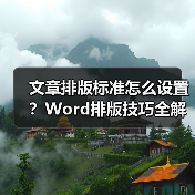 文章排版标准怎么设置？Word排版技巧全解析（图2）