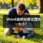 Word表格如何设置统一大小？（图1）