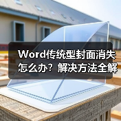 Word传统型封面消失怎么办？解决方法全解析（图2）