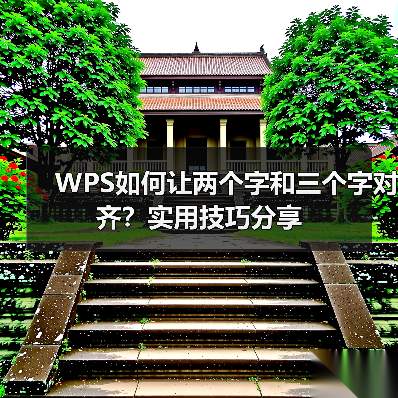 WPS如何让两个字和三个字对齐?实用技巧分享(图3) WPS如何让两个字和三个字对齐?实用技巧分享(图3)