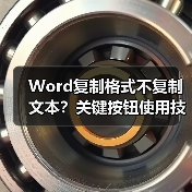 Word复制格式不复制文本?关键按钮使用技巧大公开(图2) Word复制格式不复制文本?关键按钮使用技巧大公开(图2)