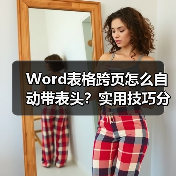 Word表格跨页怎么自动带表头?实用技巧分享(图4) Word表格跨页怎么自动带表头?实用技巧分享(图4)