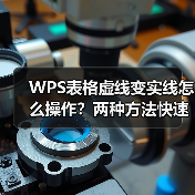 WPS表格虚线变实线怎么操作？两种方法快速解决（图1）