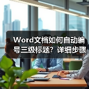 Word文档如何自动编号三级标题?详细步骤来了(图1) Word文档如何自动编号三级标题?详细步骤来了(图1)
