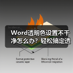 Word透明色设置不干净怎么办?轻松搞定透明背景(图1) Word透明色设置不干净怎么办?轻松搞定透明背景(图1)