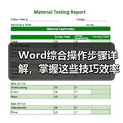 Word综合操作步骤详解,掌握这些技巧效率翻倍!(图1) Word综合操作步骤详解,掌握这些技巧效率翻倍!(图1)