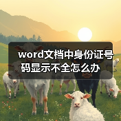 word文档中身份证号码显示不全怎么办（图3）