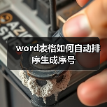 word表格如何自动排序生成序号(图1) word表格如何自动排序生成序号(图1)