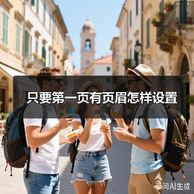 只要第一页有页眉怎样设置(图3) 只要第一页有页眉怎样设置(图3)
