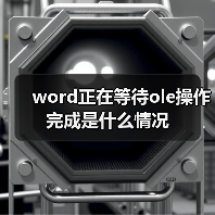 word正在等待ole操作完成是什么情况(图1) word正在等待ole操作完成是什么情况(图1)