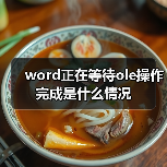 word正在等待ole操作完成是什么情况(图3) word正在等待ole操作完成是什么情况(图3)