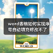 word表格如何实现序号自动填充修改不了(图4) word表格如何实现序号自动填充修改不了(图4)