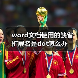 word文档使用的缺省扩展名是dot怎么办(图1) word文档使用的缺省扩展名是dot怎么办(图1)