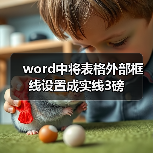 word中将表格外部框线设置成实线3磅（图1）