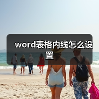 word表格内线怎么设置（图1）