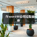 在word中如何提取目录(图2) 在word中如何提取目录(图2)