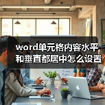 word单元格内容水平和垂直都居中怎么设置(图4) word单元格内容水平和垂直都居中怎么设置(图4)