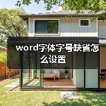 word字体字号缺省怎么设置（图4）