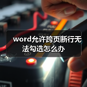 word允许跨页断行无法勾选怎么办（图2）