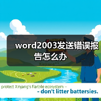 word2003发送错误报告怎么办（图1）