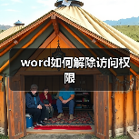 word如何解除访问权限（图1）