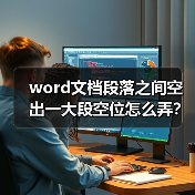 word文档段落之间空出一大段空位怎么弄?(图2) word文档段落之间空出一大段空位怎么弄?(图2)