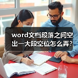 word文档段落之间空出一大段空位怎么弄?(图4) word文档段落之间空出一大段空位怎么弄?(图4)
